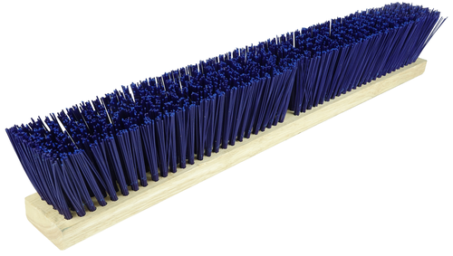 FB44590 Weiler Brush 24" Stiff Blue Polypropylene Fill Coarse Sweeping Contractor Broom