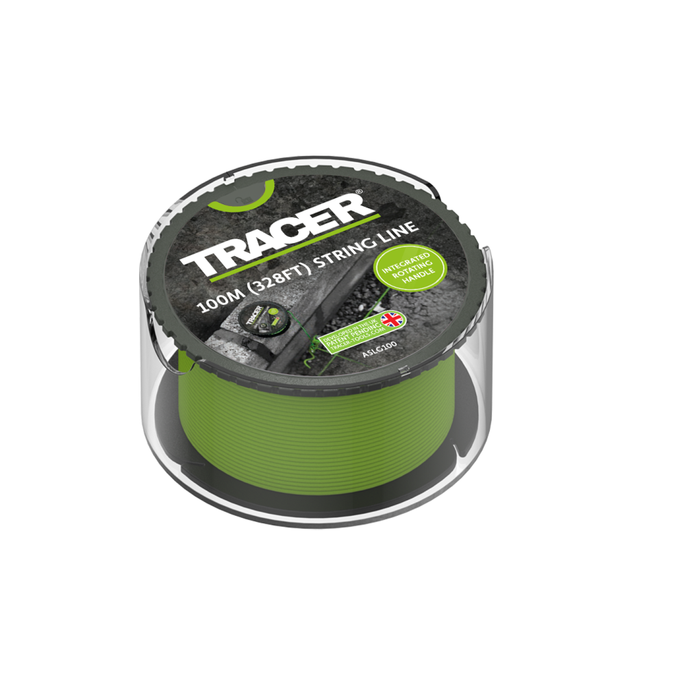 OXASLG100-TRACER 328ft (100m) Green String Line (w/TANGLE-FREE HANDLE)