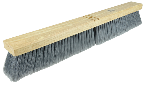 FB44553 Weiler Brush 24" Flagged Silver Synthetic Fill Fine Sweeping Contractor Broom 3" Trim Length  Takes Handle# 44635