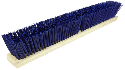 FB44590 Weiler Brush 24" Stiff Blue Polypropylene Fill Coarse Sweeping Contractor Broom