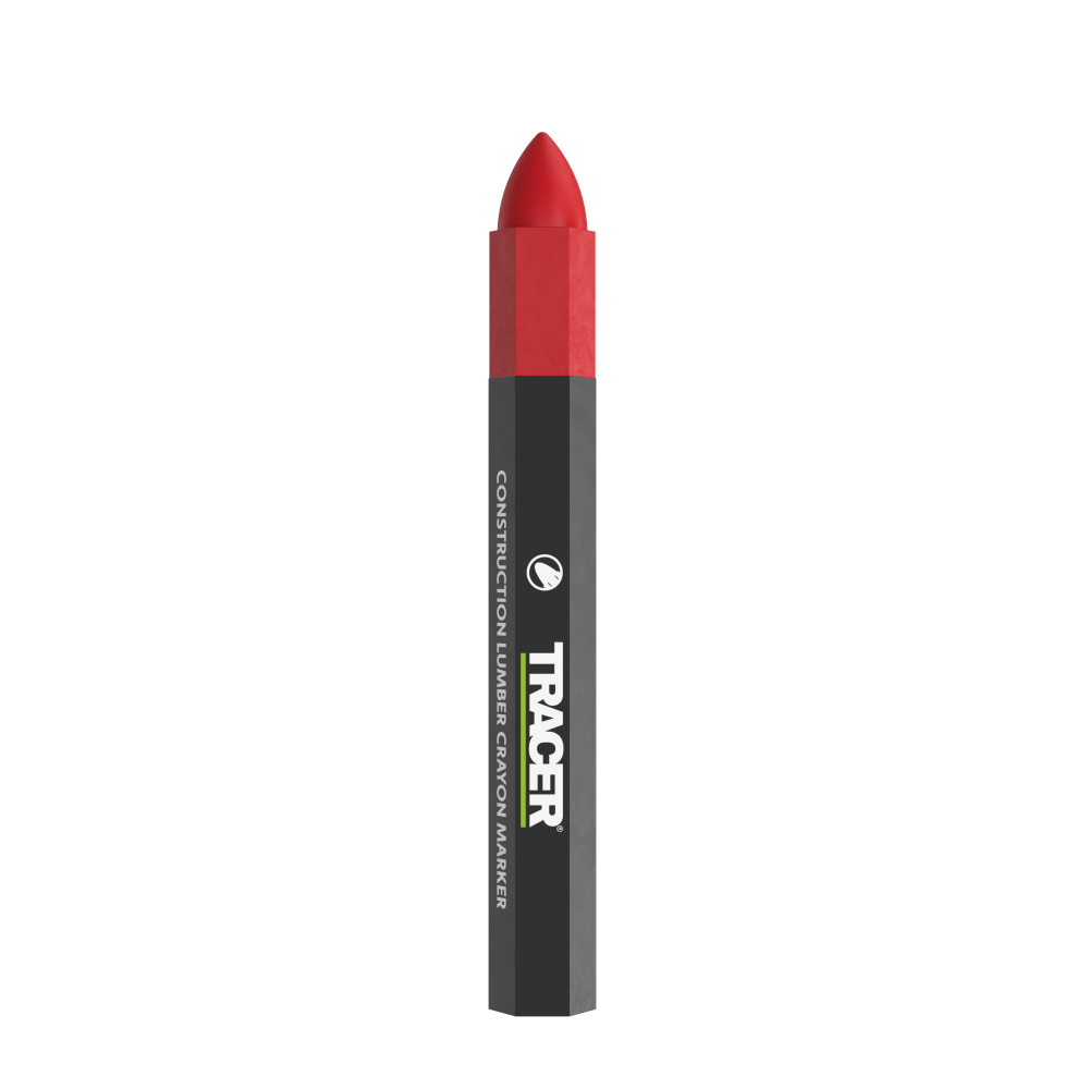 OXACM2-TRACER Construction Lumber Crayon Markers (12pc) - Red