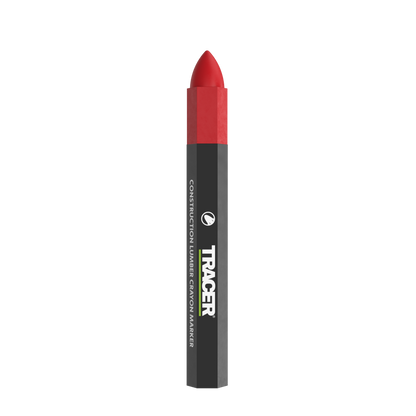 OXACM2-TRACER Construction Lumber Crayon Markers (12pc) - Red