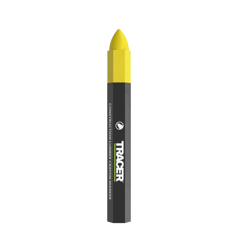 OXACM3-TRACER Construction Lumber Crayon Markers (12pc) - Yellow