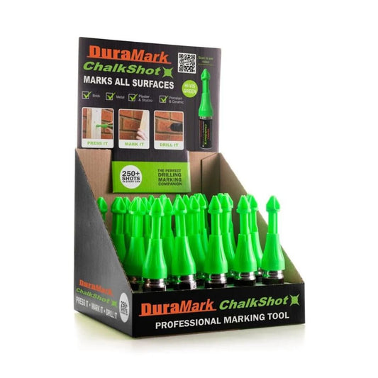 UC76701D DuraMark ChalkShot 30pc ChalkShot Display - Hi Vis Green