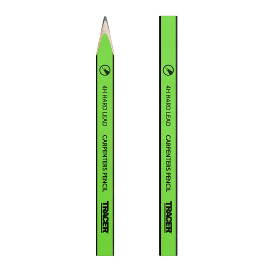 OXACP1-TRACER 4H Carpenters Pencils (Hard Lead) 10pc-w Sharpener